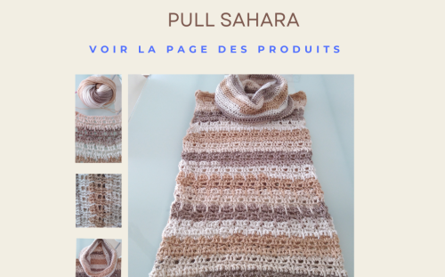NOUVEAUTÉ COLLECTION CROCHET PULL SAHARA