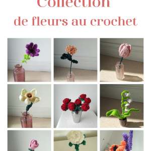 COLLECTION DE FLEURS AU CROCHET VENDUES A L'UNITE