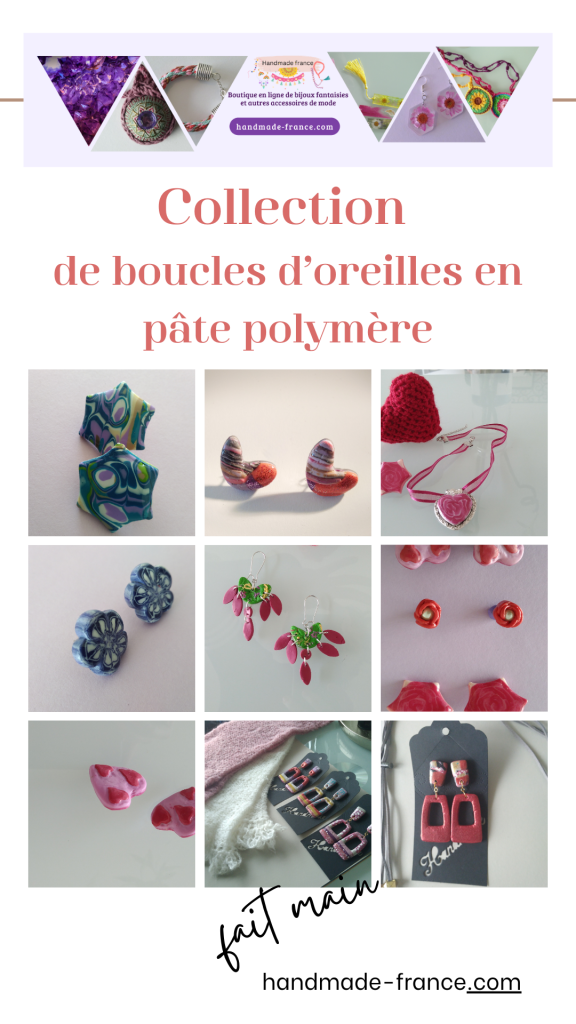 Collection de boucles d'oreilles en pâte polymère